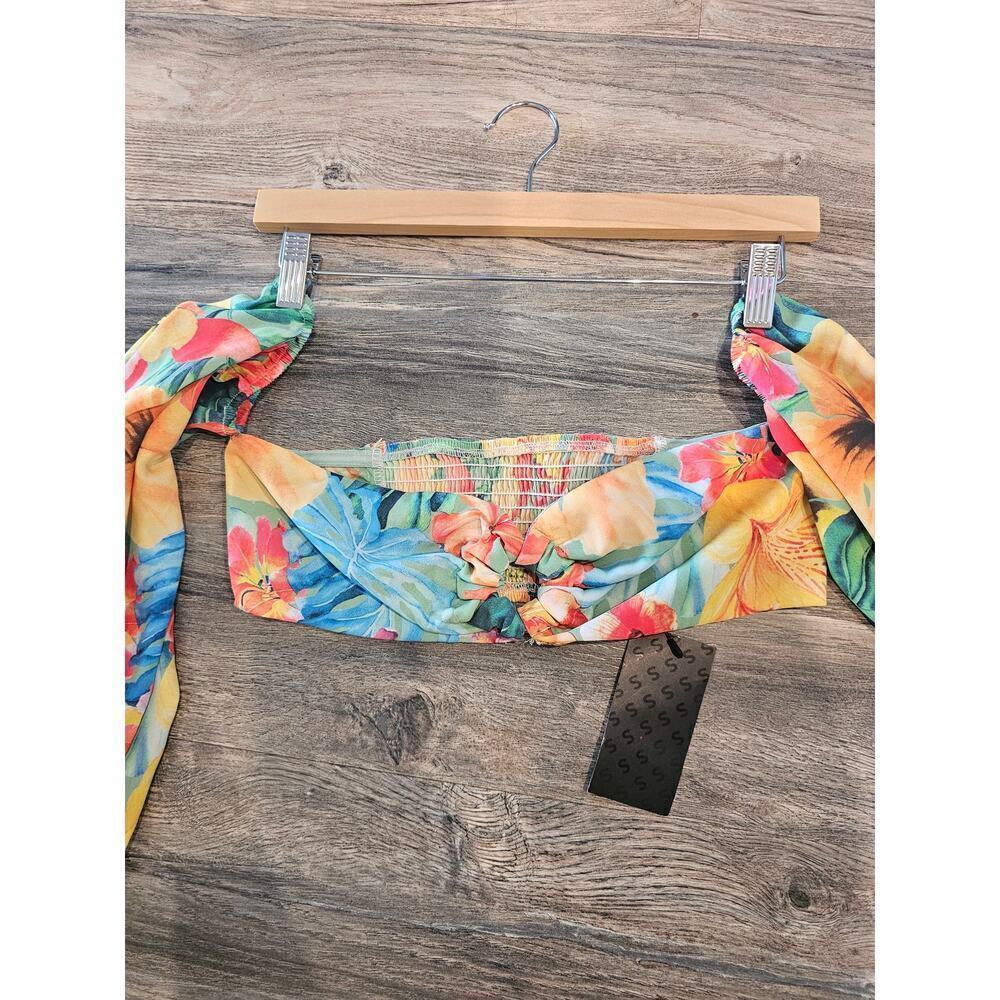 Tropical crop troplical tie front sz Medium
